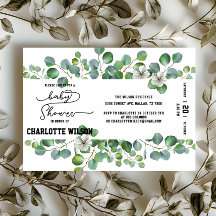 Elegante Wasserfarbe-Eukalyptus-Baby-Shower