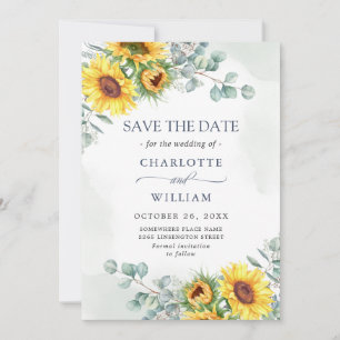 Elegante Wasserfarbe Eukalyptus Grünzeug Hochzeit Save The Date