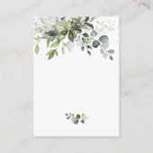 Elegante Wasserfarbe Eukalyptus Moving Ankündigung Begleitkarte (Rückseite)