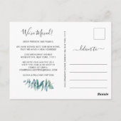 Elegante Wasserfarbe Eukalyptus Moving Ankündigung Postkarte (Rückseite)