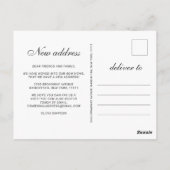 Elegante Wasserfarbe Eukalyptus Moving Ankündigung Postkarte (Rückseite)