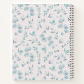 Elegante Wasserfarbe Eukalyptus Personalisiert Rez Notizblock (Rückseite)