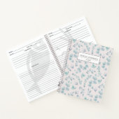 Elegante Wasserfarbe Eukalyptus Personalisiert Rez Notizblock (Innenseite)