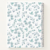 Elegante Wasserfarbe Eukalyptus Personalisiert Rez Notizblock (Rückseite)