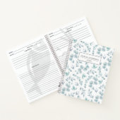 Elegante Wasserfarbe Eukalyptus Personalisiert Rez Notizblock (Innenseite)