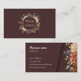 Elegante Wasserfarbe Floral Beauty & Events Visitenkarte