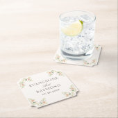 Elegante Wasserfarbe Floral Rokoko Hochzeit  Untersetzer (Vor Ort)
