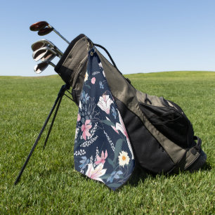 Elegante Wasserfarbe florale auffällige Dekoration Golfhandtuch
