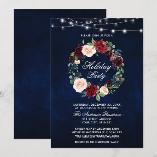 Elegante Wasserfarbe Florale Party-Lichter für die Einladung