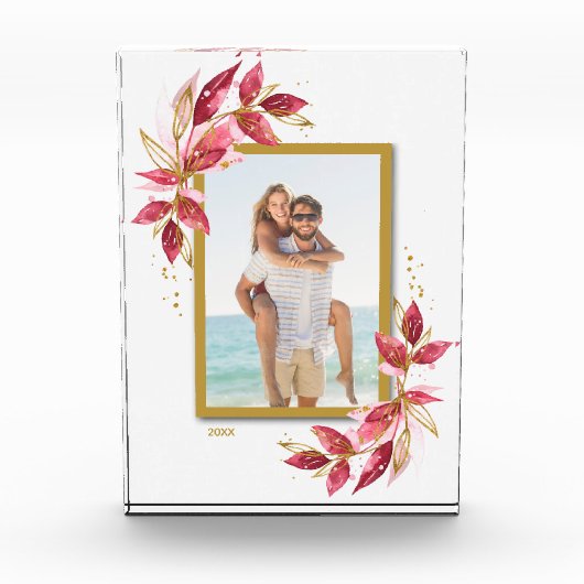 Elegante Wasserfarbe Fotoblock (Vorderseite)