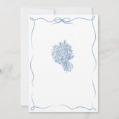 Elegante Wasserfarbe frisch vom Markt Bridal Sh Einladung (Rückseite)