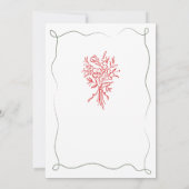 Elegante Wasserfarbe frisch vom Markt Bridal Sh Einladung (Rückseite)