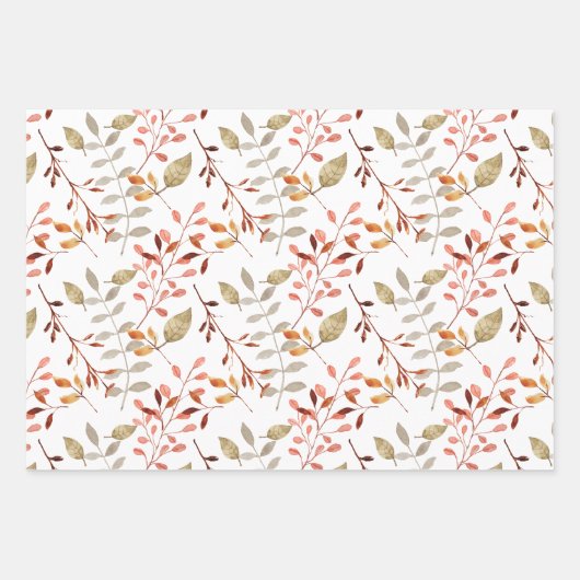 Elegante Wasserfarbe Frohe Weihnachten Geschenkpapier Set (Vorderseite)