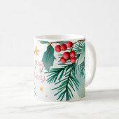 Elegante Wasserfarbe Frohe Weihnachten Kaffeetasse (VorderseiteRechts)
