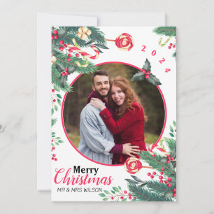 Elegante Wasserfarbe Frohe Weihnachten Paar Foto