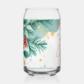 Elegante Wasserfarbe frohe Weihnachtsbläser Dosenglas (Vorderseite)