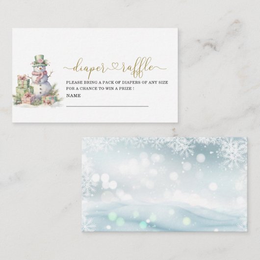 Elegante Wasserfarbe Frohe Weihnachtsdusche dia Begleitkarte (Vorne/Hinten)