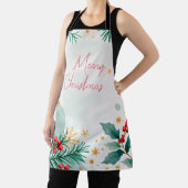 Elegante Wasserfarbe Frohe Weihnachtsfeier Schürze (InSitu)