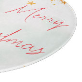 Elegante Wasserfarbe Frohe Weihnachtsgläser schnei Schneidebrett (Ecke)