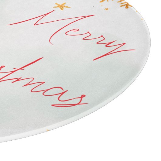 Elegante Wasserfarbe Frohe Weihnachtsgläser schnei Schneidebrett (Ecke)