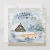 Elegante Wasserfarbe Frohe Weihnachtskarte (Vorderseite)