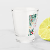 Elegante Wasserfarbe Frohe Weihnachtsschuss Glas (Links)