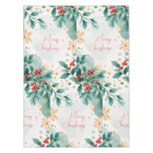 Elegante Wasserfarbe Frohe Weihnachtstablette Tischdecke (Vorderseite)