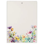Elegante Wasserfarbe Frühlingsblumen Klemmbrett (Rückseite)