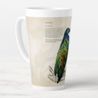 Elegante Wasserfarbe gefährdete Nicobar-Taube Milchtasse