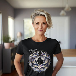 Elegante Wasserfarbe Gemini Zodiac Custom T-Shirt