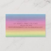 Elegante Wasserfarbe, Gold Glitzer Headphone DJ Visitenkarte (Rückseite)