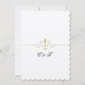 Elegante Wasserfarbe Goldene Rose Hochzeiten Einladung (Rückseite)