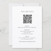 Elegante Wasserfarbe-Grün-QR-Code-Hochzeit Einladung (Rückseite)