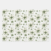 Elegante Wasserfarbe Grüne Shamrock-Muster Geschenkpapier Set (Vorderseite 3)