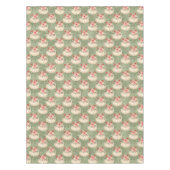 Elegante Wasserfarbe Grüner Pumpkin Gold Geometric Tischdecke (Vorderseite)