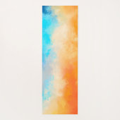 Elegante Wasserfarbe handgemalt Yoga matte (Rückseite)