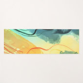 Elegante Wasserfarbe handgemalt Yoga matte (Vorderseite (Horizontal))