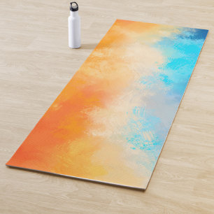 Elegante Wasserfarbe handgemalt Yoga matte