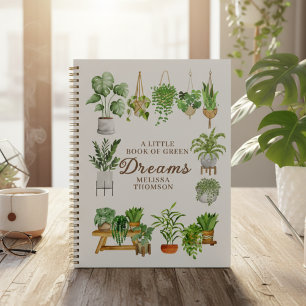 Elegante Wasserfarbe-Hauspflanzen-Inspirationszita Planer
