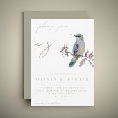 Elegante Wasserfarbe Hummingbird Einladung zur Hoc