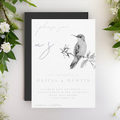 Elegante Wasserfarbe Hummingbird Einladung zur Hoc