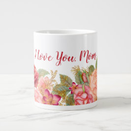 Elegante Wasserfarbe "I Liebe You Mama" Jumbo-Tasse