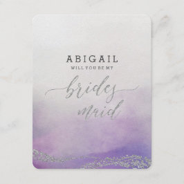 Elegante Wasserfarbe in Orchid Sie werden Bridesma Einladung