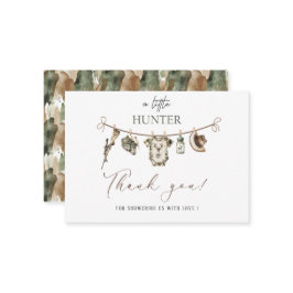 Elegante Wasserfarbe Kleine Jägerdusche Baby Mitteilungskarte