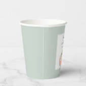 Elegante Wasserfarbe Kleine Pumpkin Baby Dusche Pappbecher (Rechts)