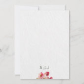 Elegante Wasserfarbe Korallenrosa Blumen Save The Date (Rückseite)