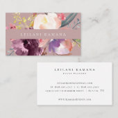 Elegante Wasserfarbe Künstlerisch Floral Visitenkarte (Vorne/Hinten)