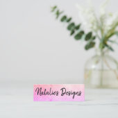 Elegante Wasserfarbe Kursive Handschrift Mini Visitenkarte (Stehend Vorderseite)