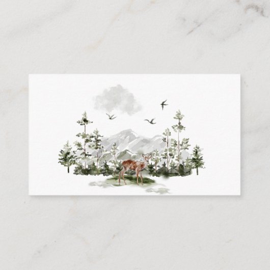 Elegante Wasserfarbe Lass Abenteuer Gestern ein Re Begleitkarte (Rückseite)