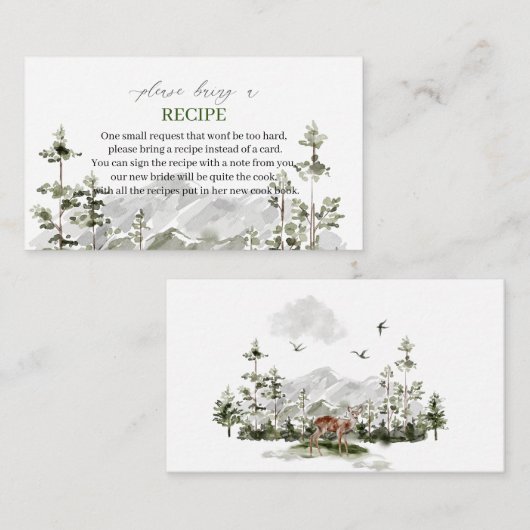 Elegante Wasserfarbe Lass Abenteuer Gestern ein Re Begleitkarte (Vorne/Hinten)